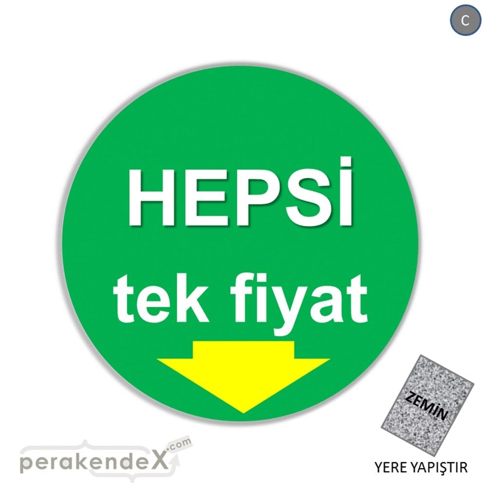 hepsi tek fiyat YER ZEMİNE YAPIŞIR -oval,tek yön baskı