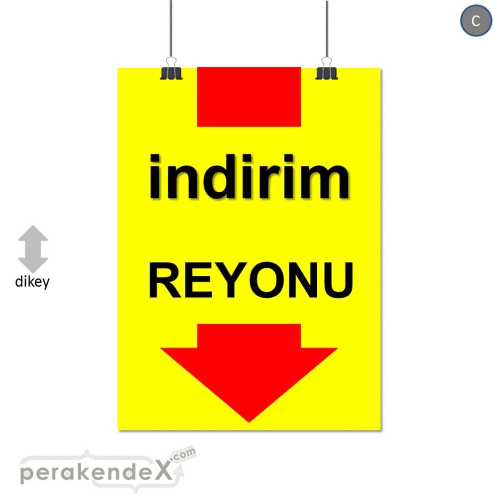 indirim reyonu SERT PLASTİK POSTER -dikdörtgen,tek yön baskı