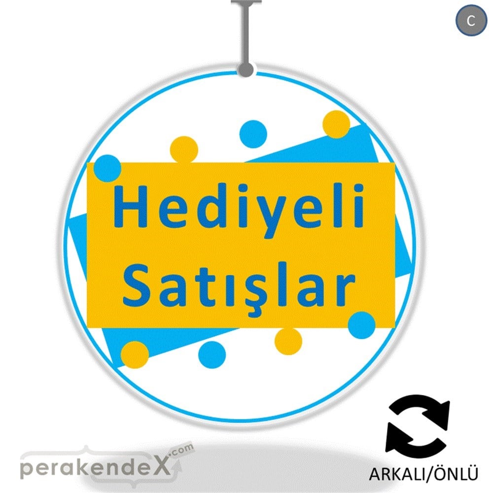 hediyeli satışlar DÖNKARTI -oval,çift yön baskı