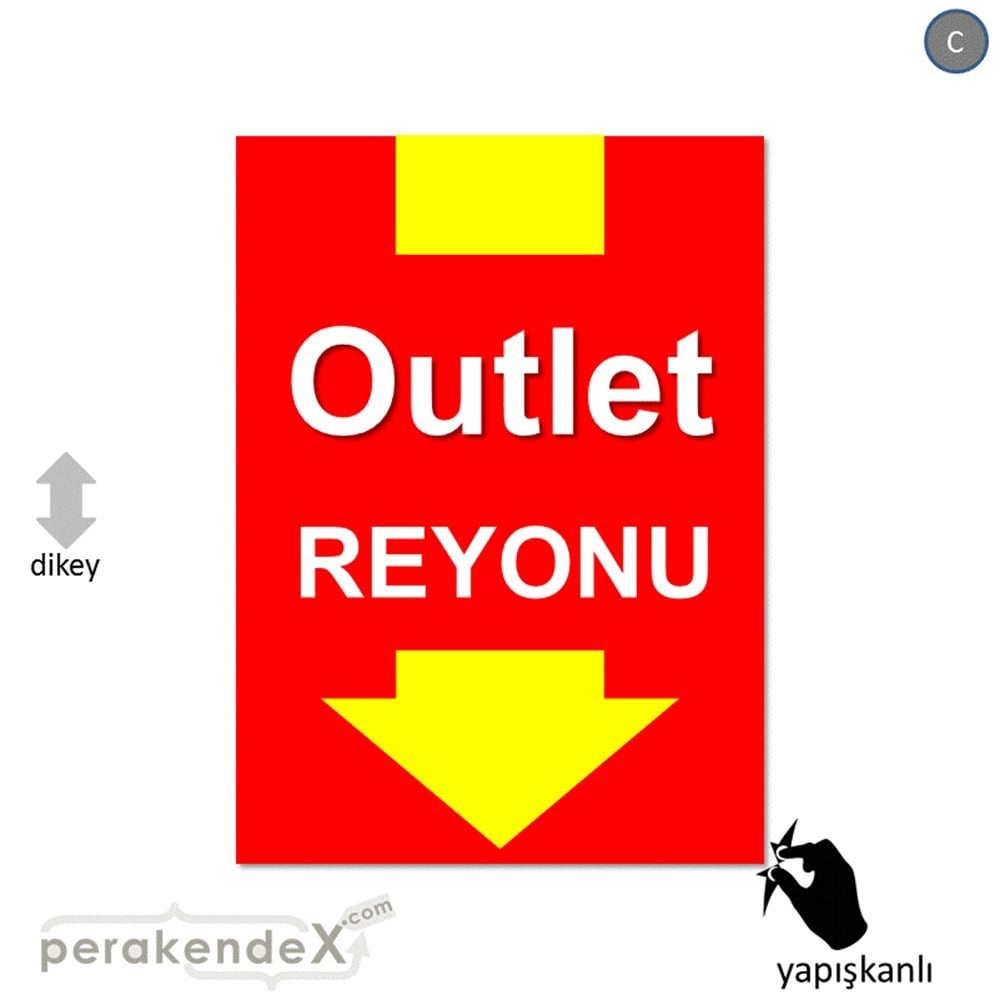 outlet reyonu CAMA YAPIŞAN FOLYO -dikdörtgen,tek yön baskı