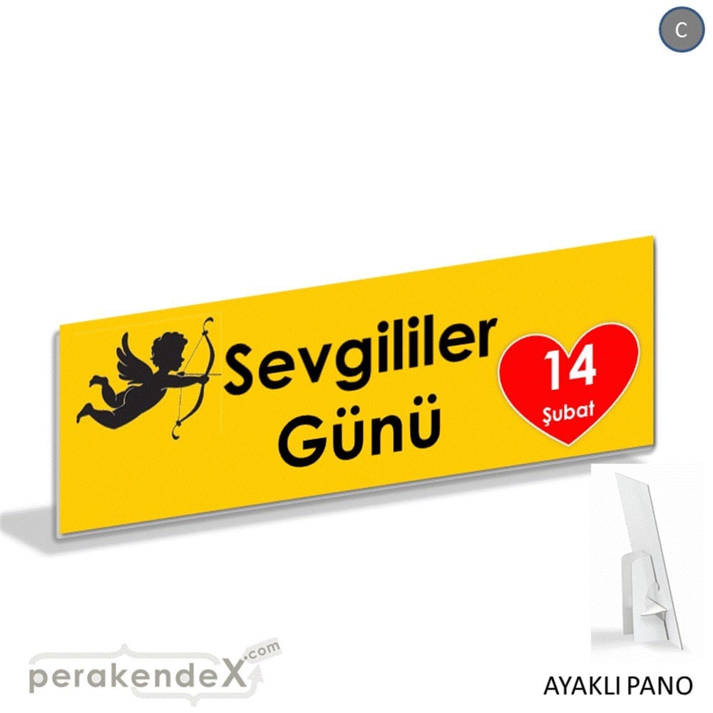 14 şubat sevgililer günü eros KARTON AYAKLI POSTER,  PANO (BANNER) -dikdörtgen,tek yön baskı