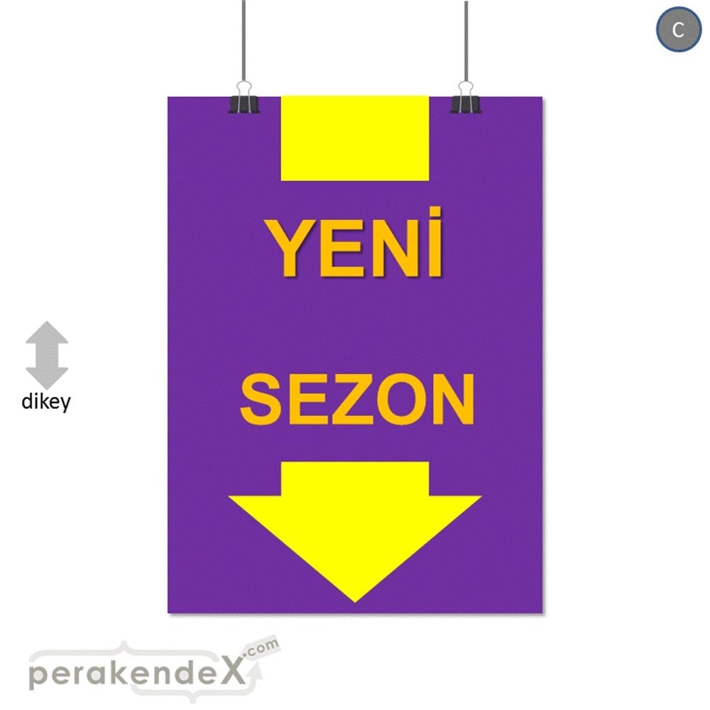 yeni sezon * SERT PLASTİK POSTER -dikdörtgen,tek yön baskı