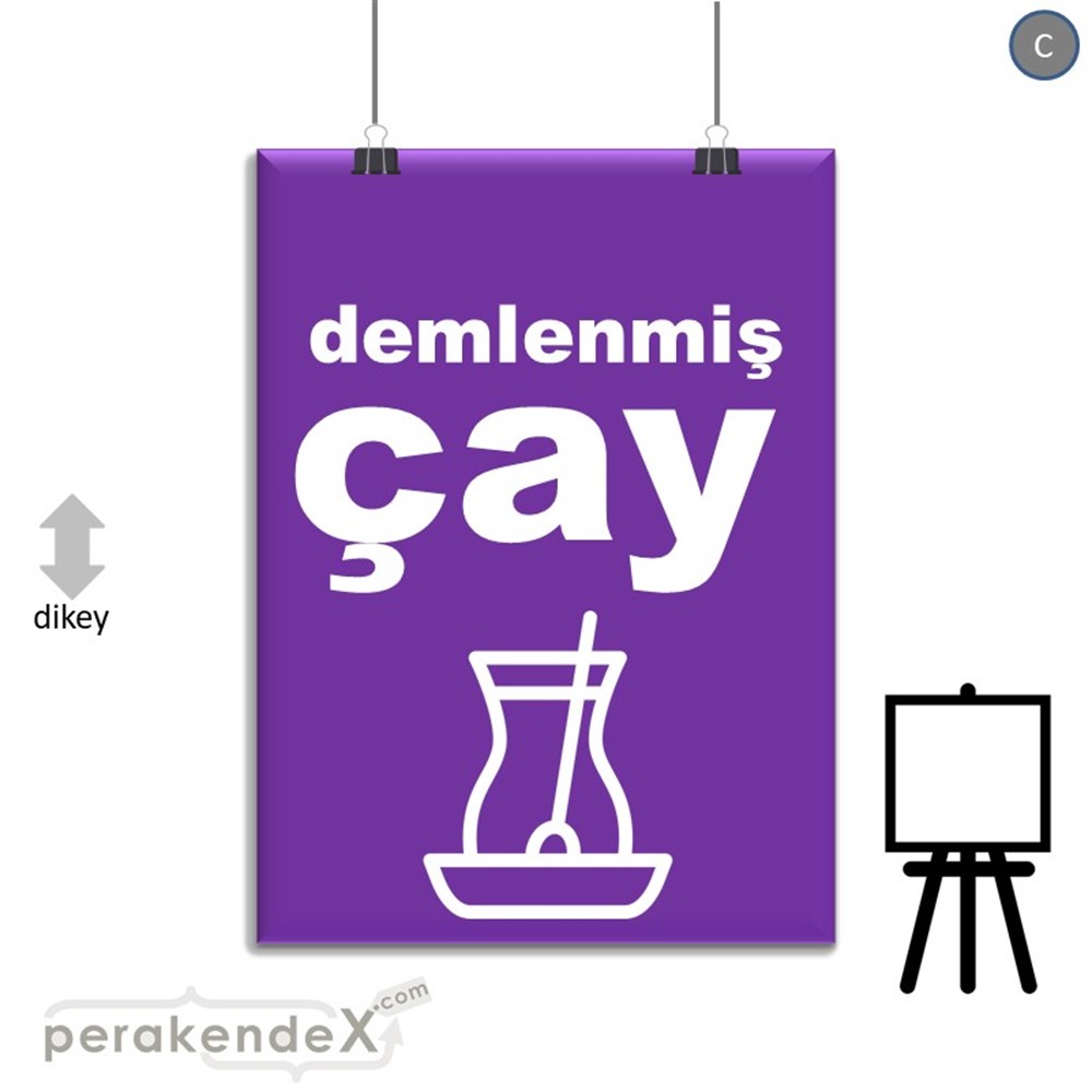 Demlenmiş Çay  SERT PLASTİK POSTER,  AFİŞ -dikdörtgen,tek yön baskısert plastik poster,  afiş