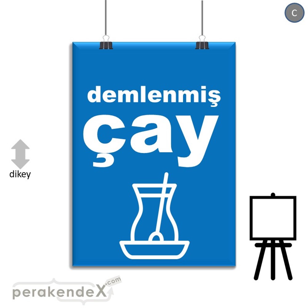 Demlenmiş Çay  SERT PLASTİK POSTER,  AFİŞ -dikdörtgen,tek yön baskısert plastik poster,  afiş