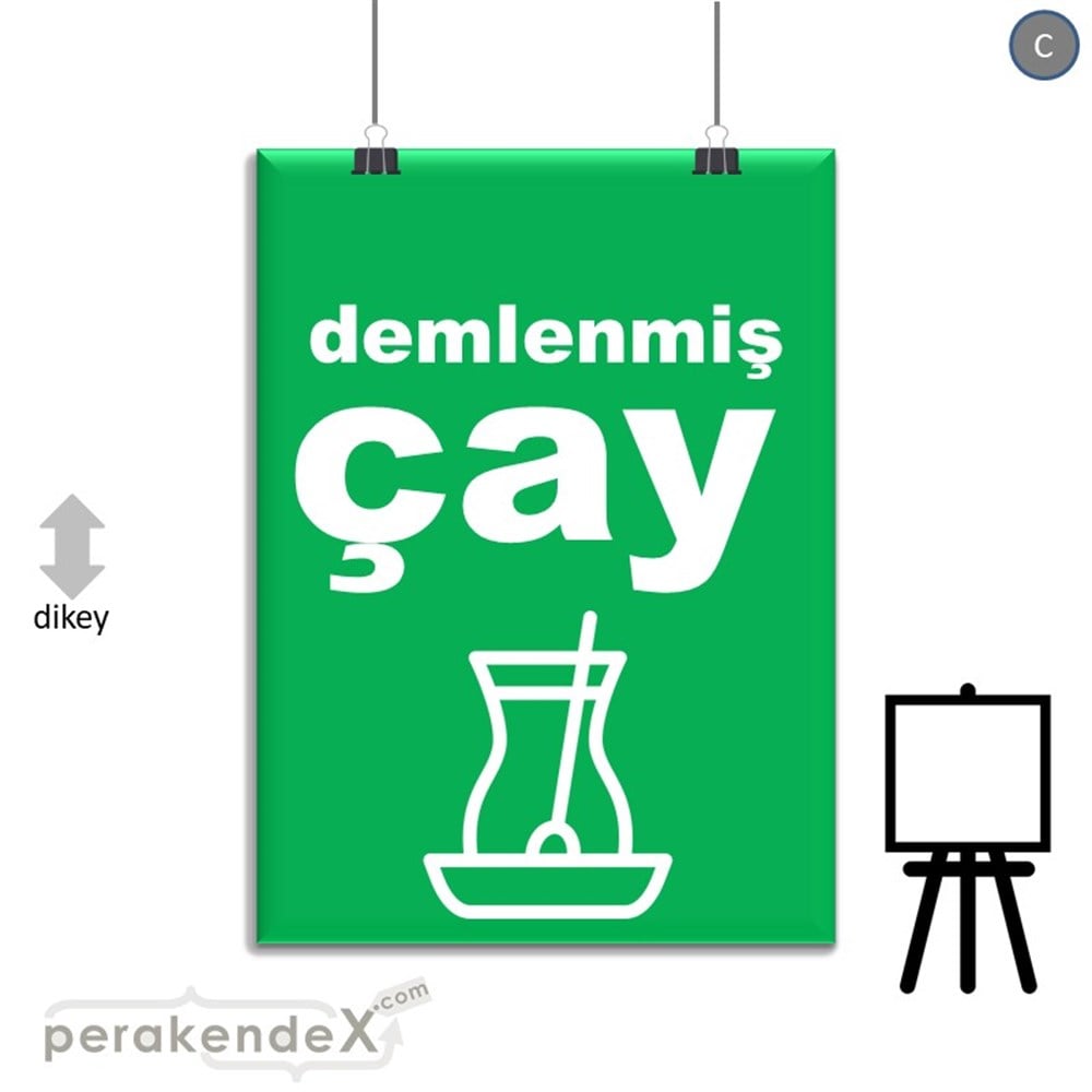 Demlenmiş Çay  SERT PLASTİK POSTER,  AFİŞ -dikdörtgen,tek yön baskısert plastik poster,  afiş