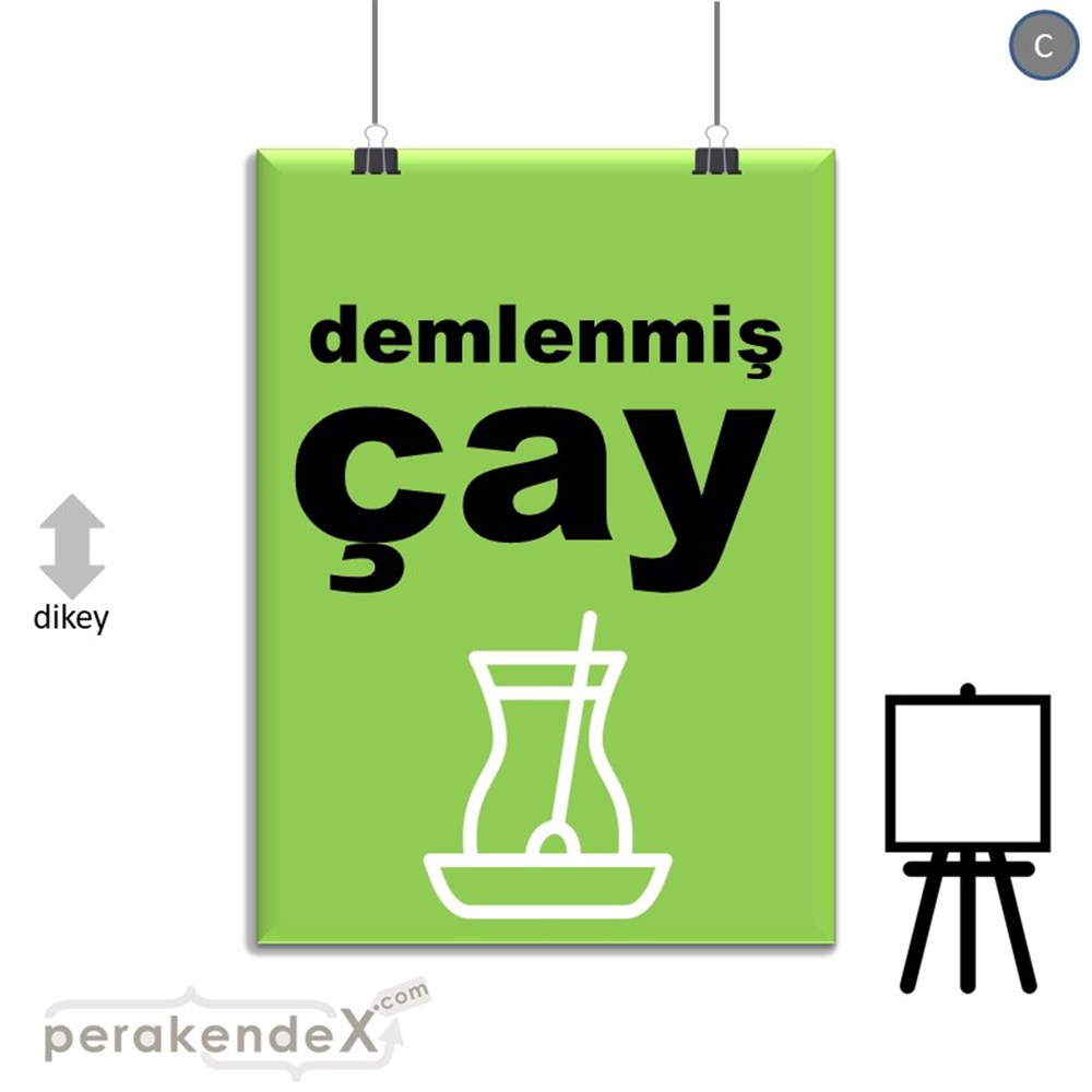 Demlenmiş Çay  SERT PLASTİK POSTER,  AFİŞ -dikdörtgen,tek yön baskısert plastik poster,  afiş