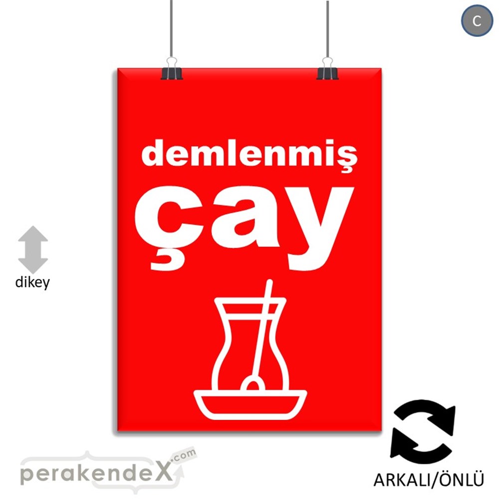 Demlenmiş Çay  SERT PLASTİK POSTER,  AFİŞ -dikdörtgen,çift yön baskısert plastik poster,  afiş