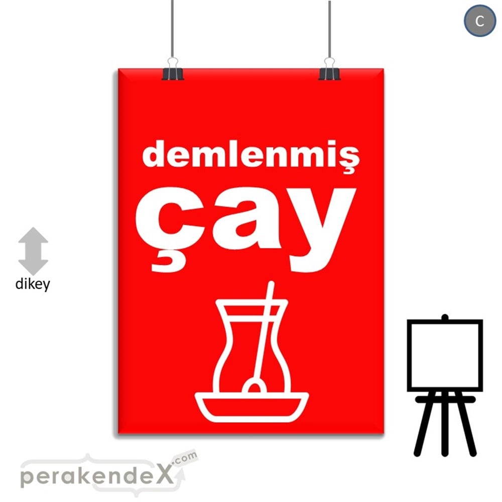 Demlenmiş Çay  SERT PLASTİK POSTER,  AFİŞ -dikdörtgen,tek yön baskısert plastik poster,  afiş