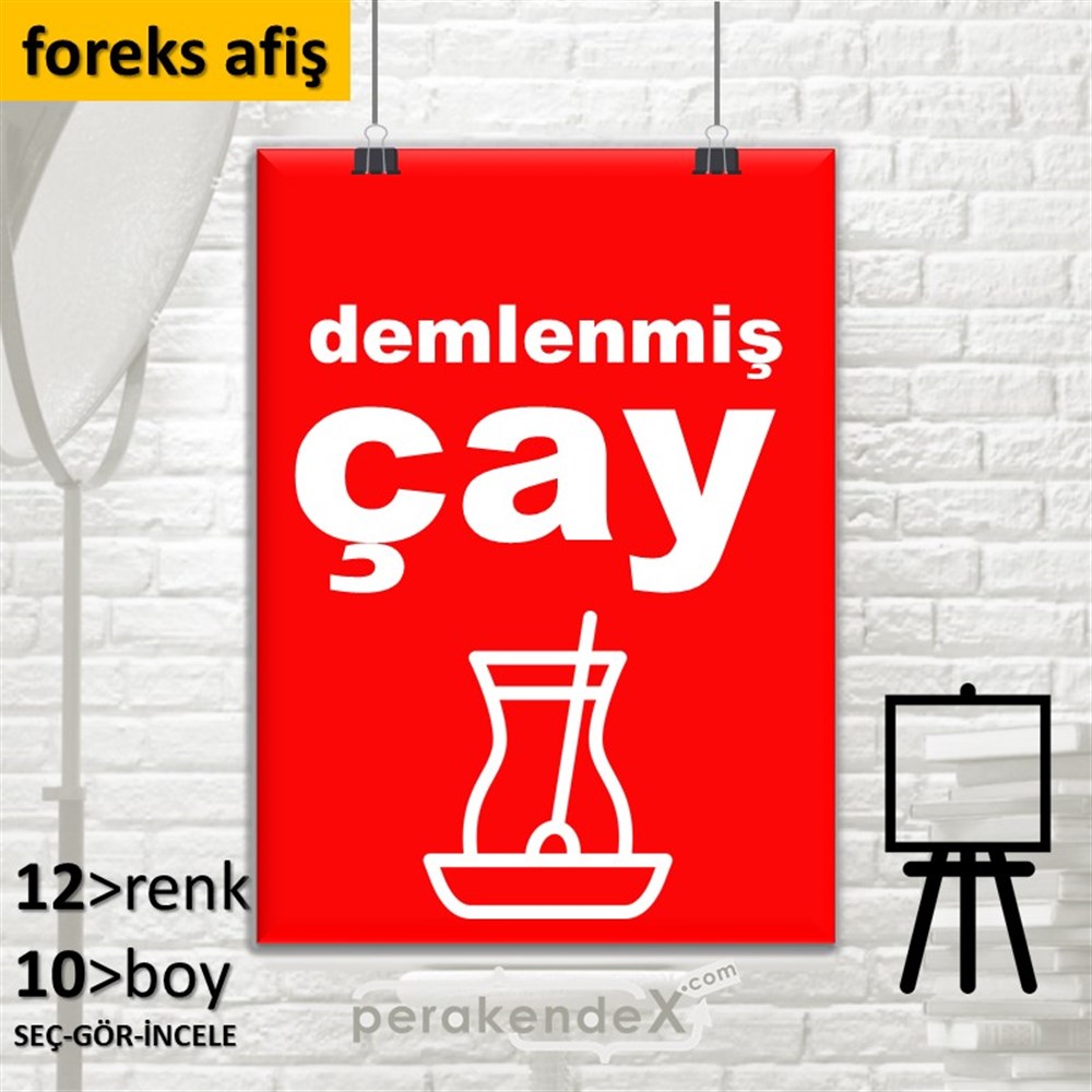 Demlenmiş Çay  SERT PLASTİK POSTER,  AFİŞ -dikdörtgen,tek yön baskısert plastik poster,  afiş