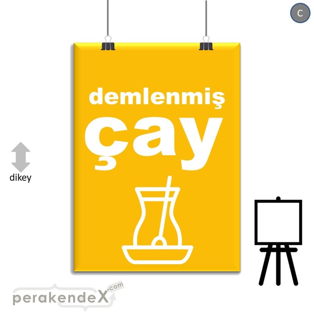 Demlenmiş Çay  SERT PLASTİK POSTER,  AFİŞ -dikdörtgen,tek yön baskısert plastik poster,  afiş
