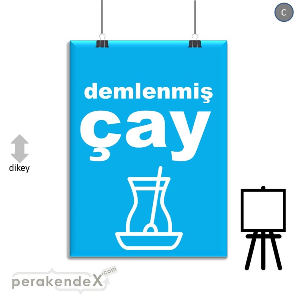 Demlenmiş Çay  SERT PLASTİK POSTER,  AFİŞ -dikdörtgen,tek yön baskısert plastik poster,  afiş