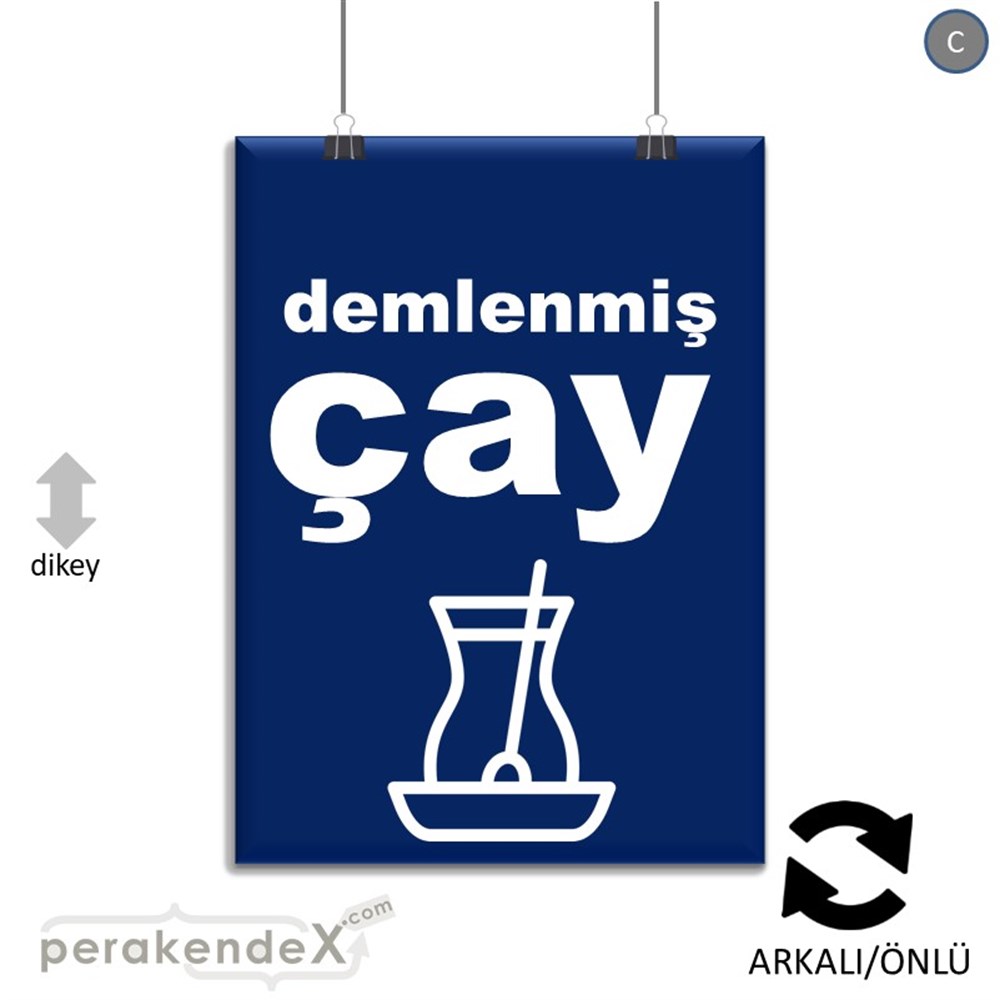 Demlenmiş Çay  SERT PLASTİK POSTER,  AFİŞ -dikdörtgen,çift yön baskısert plastik poster,  afiş