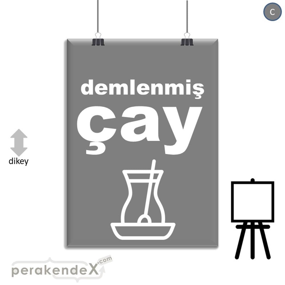 Demlenmiş Çay  SERT PLASTİK POSTER,  AFİŞ -dikdörtgen,tek yön baskısert plastik poster,  afiş