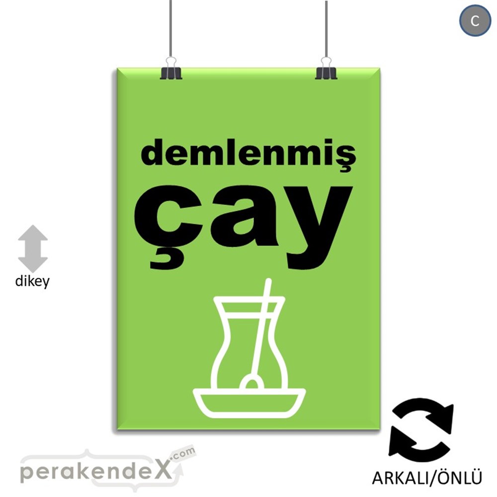 Demlenmiş Çay  SERT PLASTİK POSTER,  AFİŞ -dikdörtgen,çift yön baskısert plastik poster,  afiş