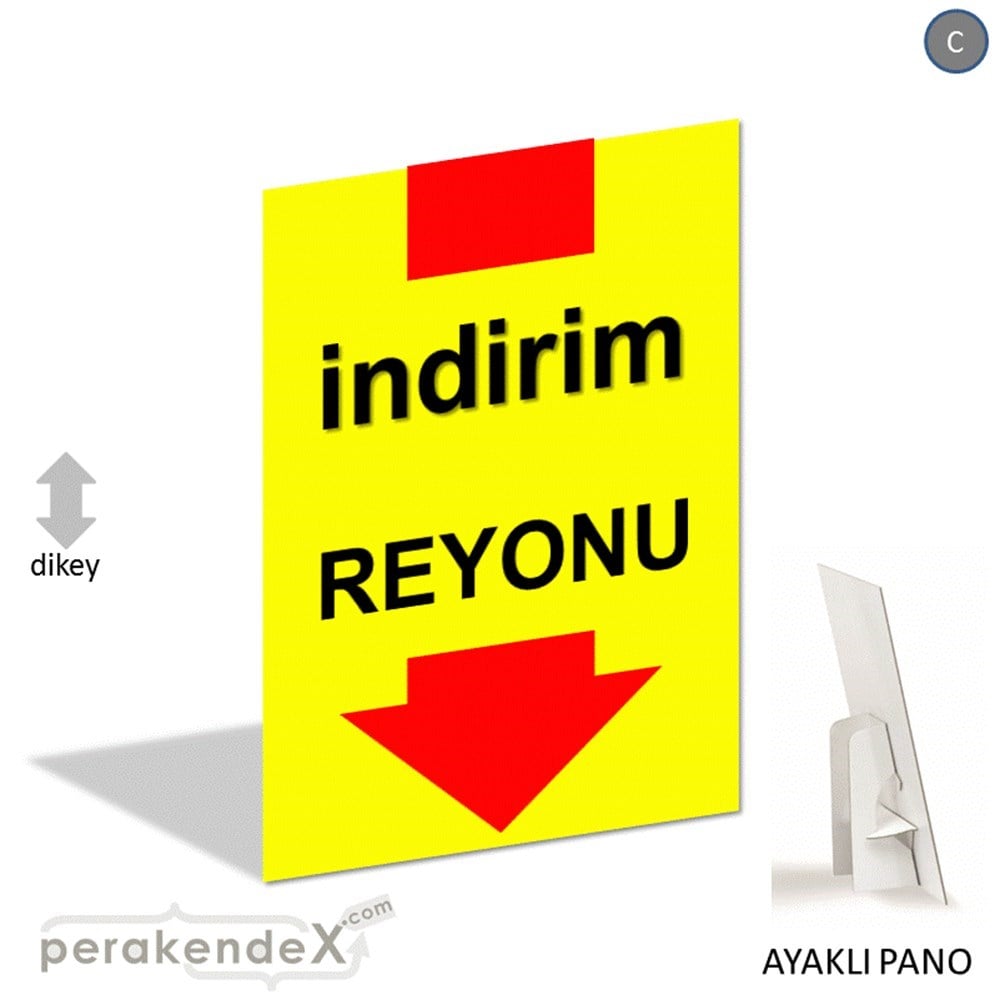 indirim reyonu AYAKLI REKLAM PANOSU -dikdörtgen,tek yön baskı