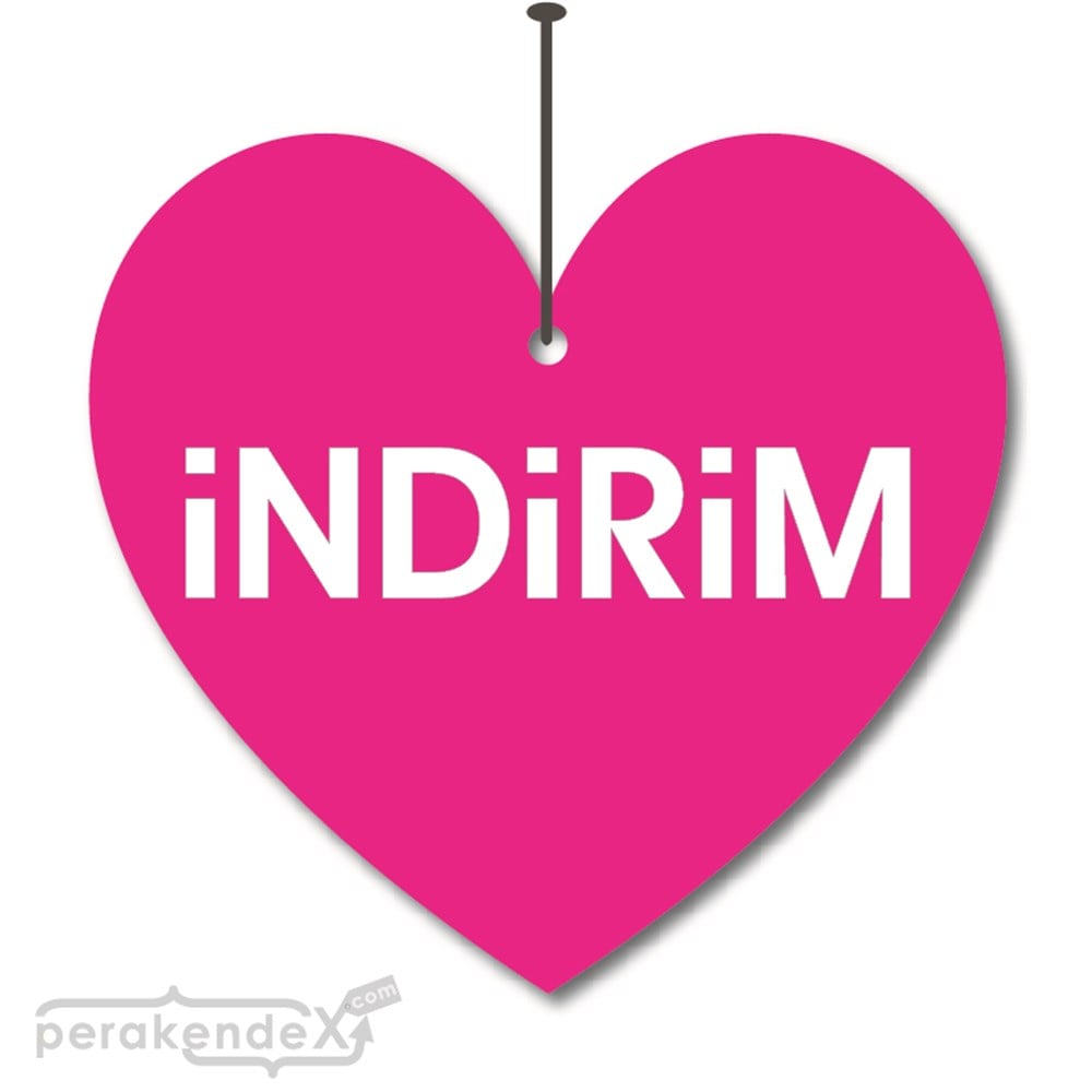 düz indirim DÖNKARTI -Kalp,çift yön baskı