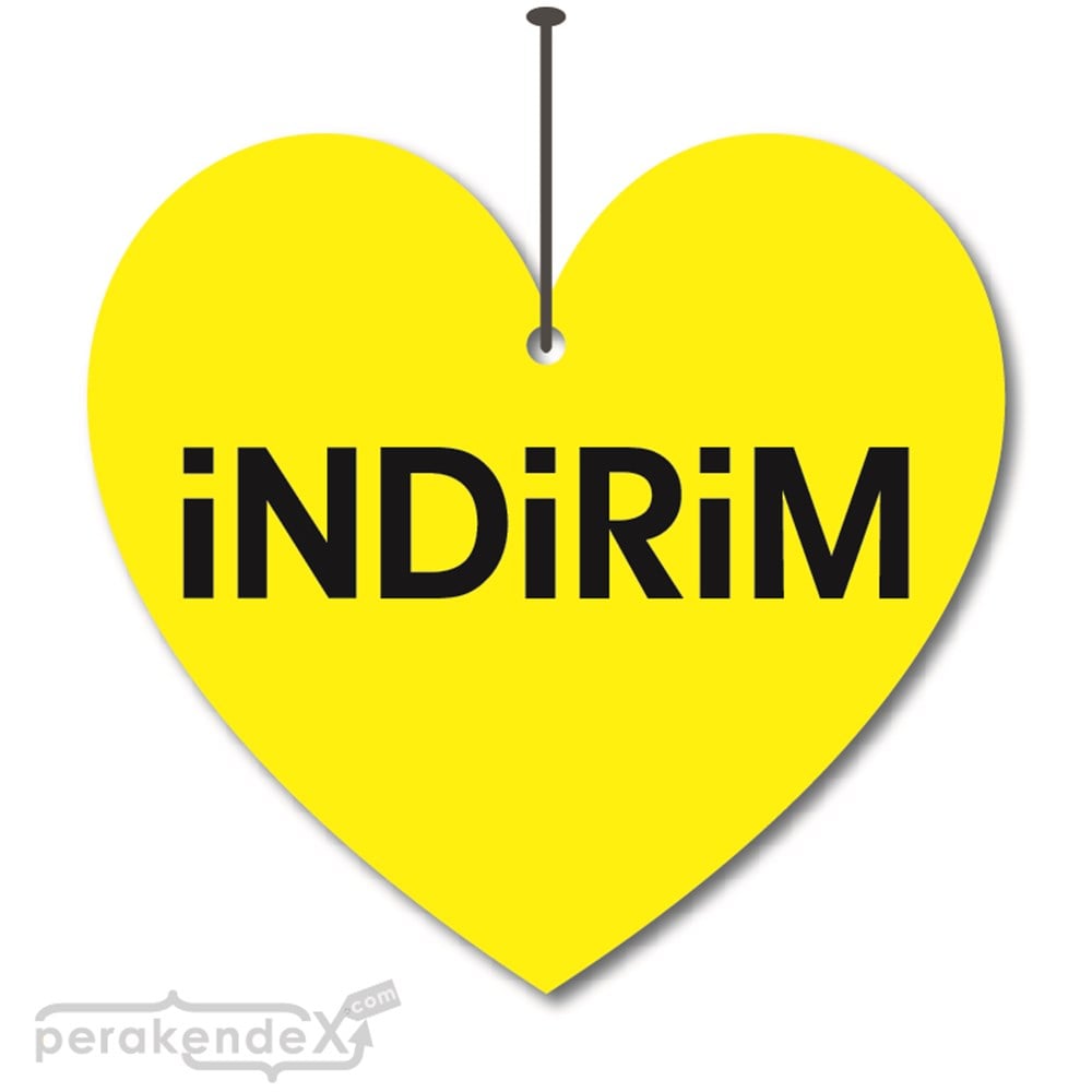 düz indirim DÖNKARTI -Kalp,çift yön baskı