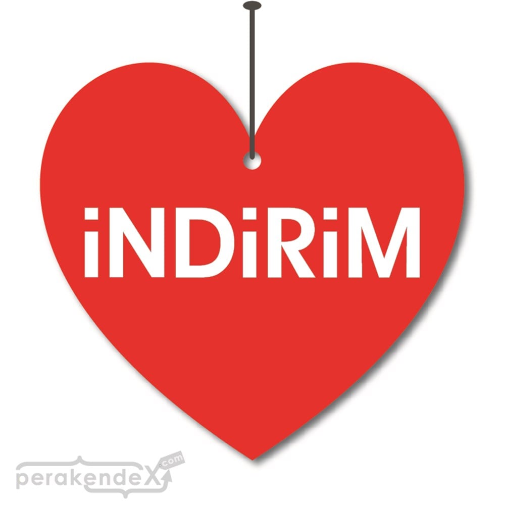düz indirim DÖNKARTI -Kalp,çift yön baskı