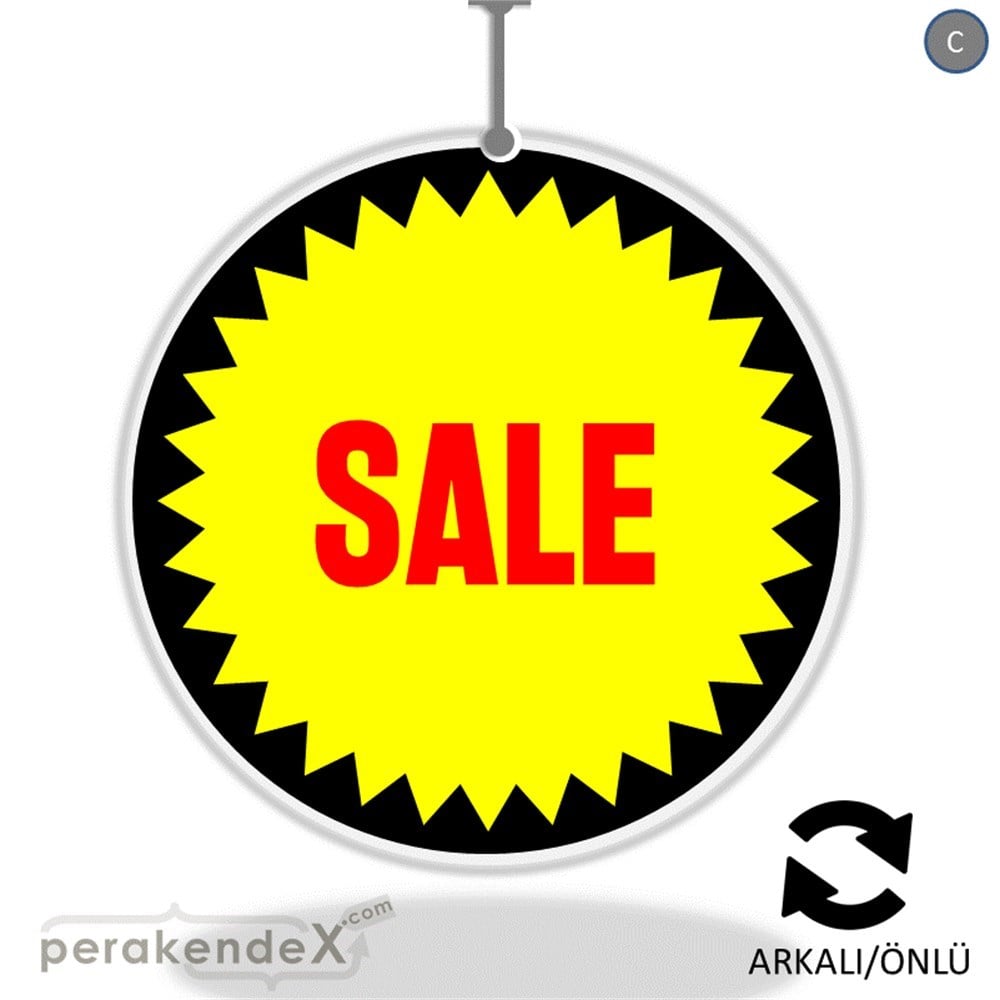 sale * DÖNKARTI -oval,çift yön baskı