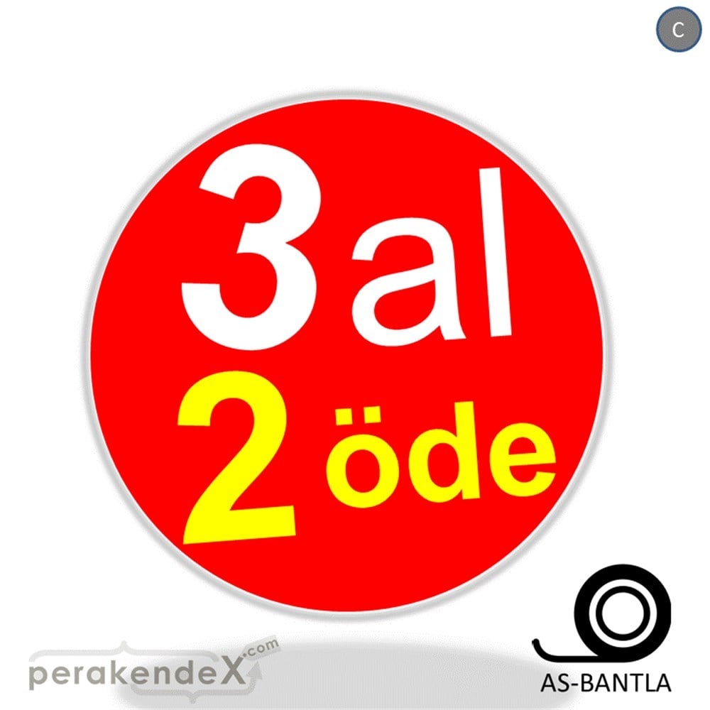 3 al 2 öde SERT PLASTİK POSTER -oval,tek yön baskı