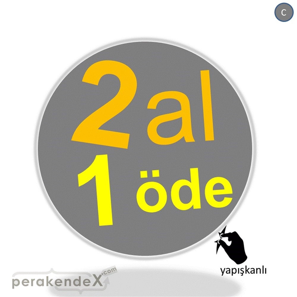 2 al 1 öde CAMA YAPIŞAN FOLYO -oval,tek yön baskı