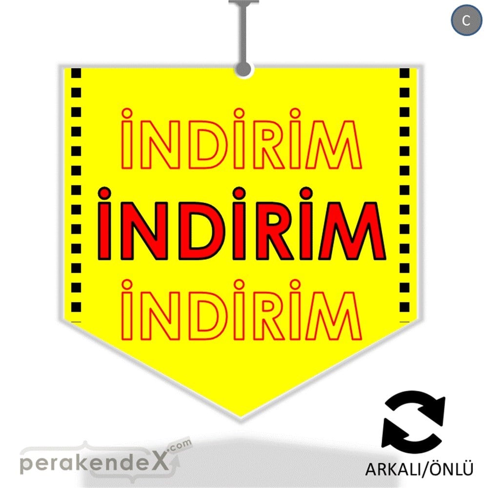 3X indirim- DÖNKARTI -ok,çift yön baskı