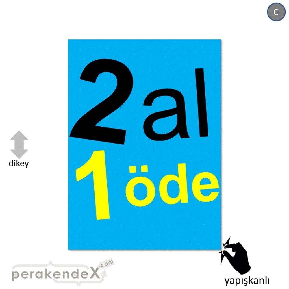 2 al 1 öde CAMA YAPIŞAN FOLYO -dikdörtgen,tek yön baskı