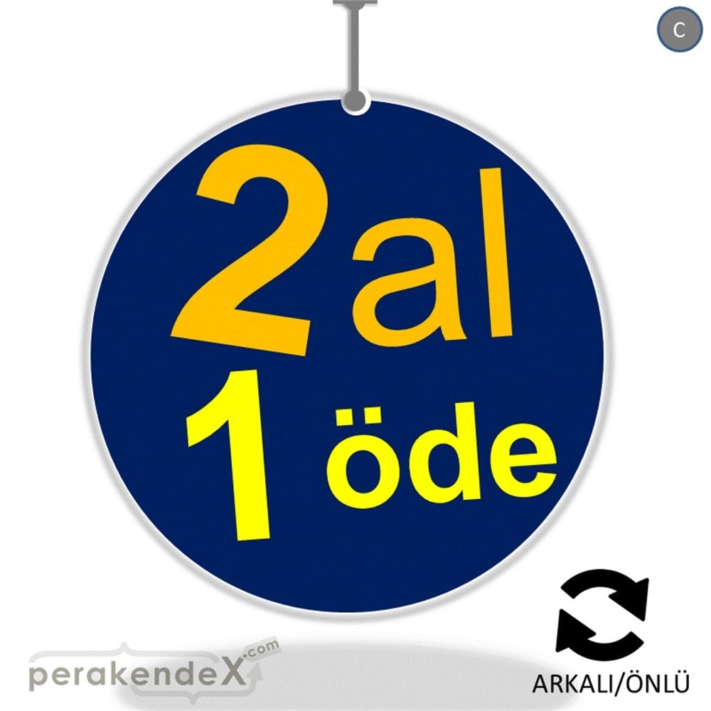 2 al 1 öde DÖNKARTI -oval,çift yön baskı