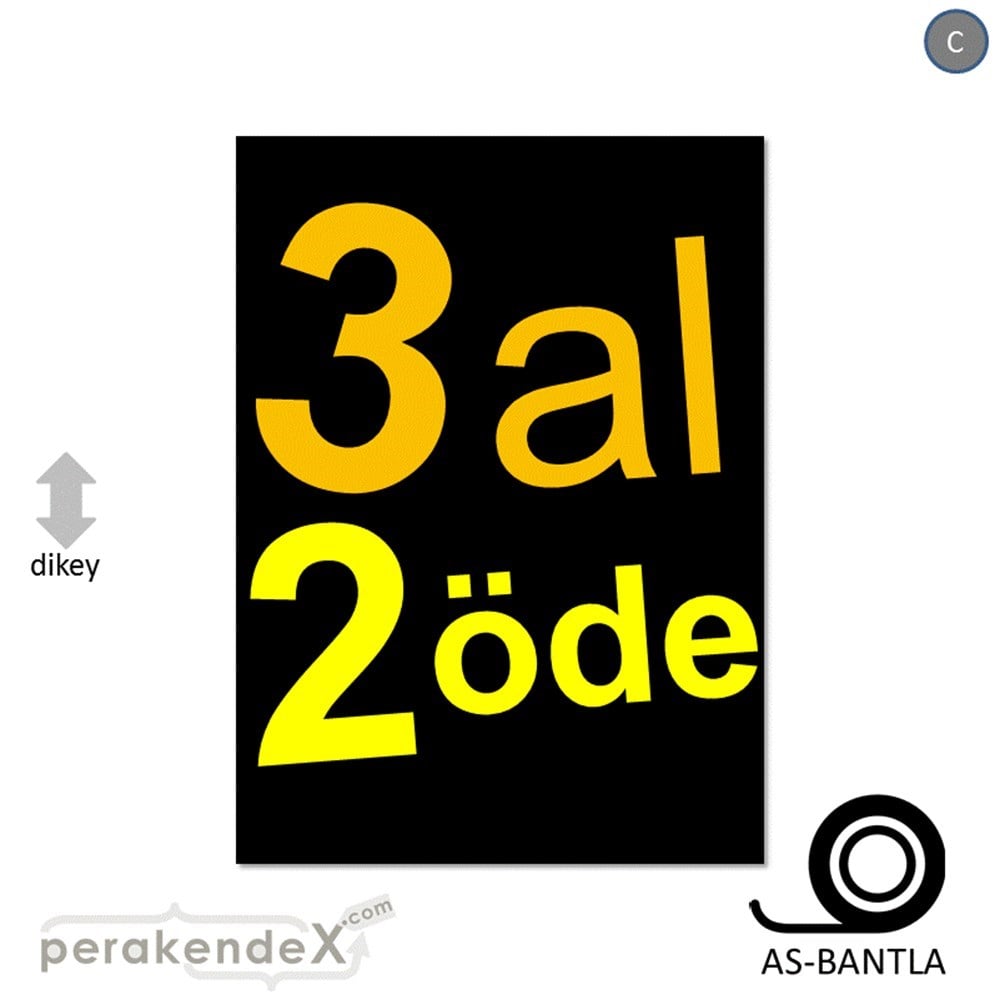 3 al 2 öde POSTERİ -dikdörtgen,tek yön baskı