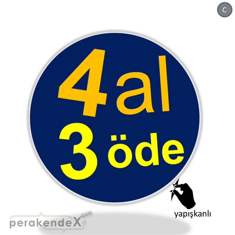 4 al 3 öde CAMA YAPIŞAN FOLYO -oval,tek yön baskı