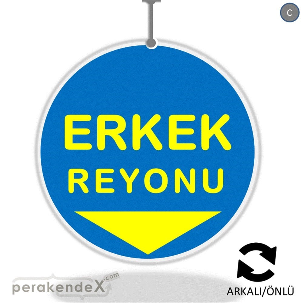 erkek reyonu yönlendirme DÖNKARTI -oval,çift yön baskı