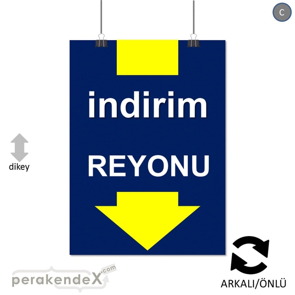 indirim reyonu POSTERİ -dikdörtgen,çift yön baskı