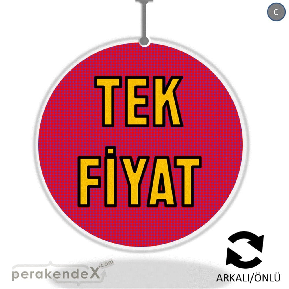 tek fiyat DÖNKARTI -oval,çift yön baskı