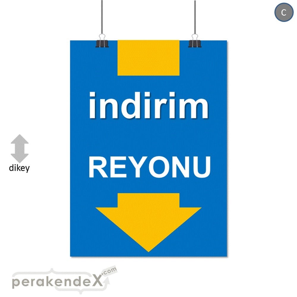 indirim reyonu SERT PLASTİK POSTER -dikdörtgen,tek yön baskı