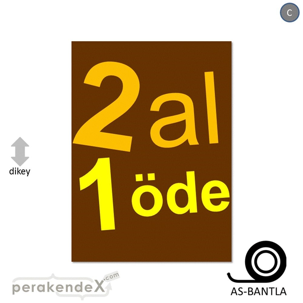 2 al 1 öde POSTERİ -dikdörtgen,tek yön baskı