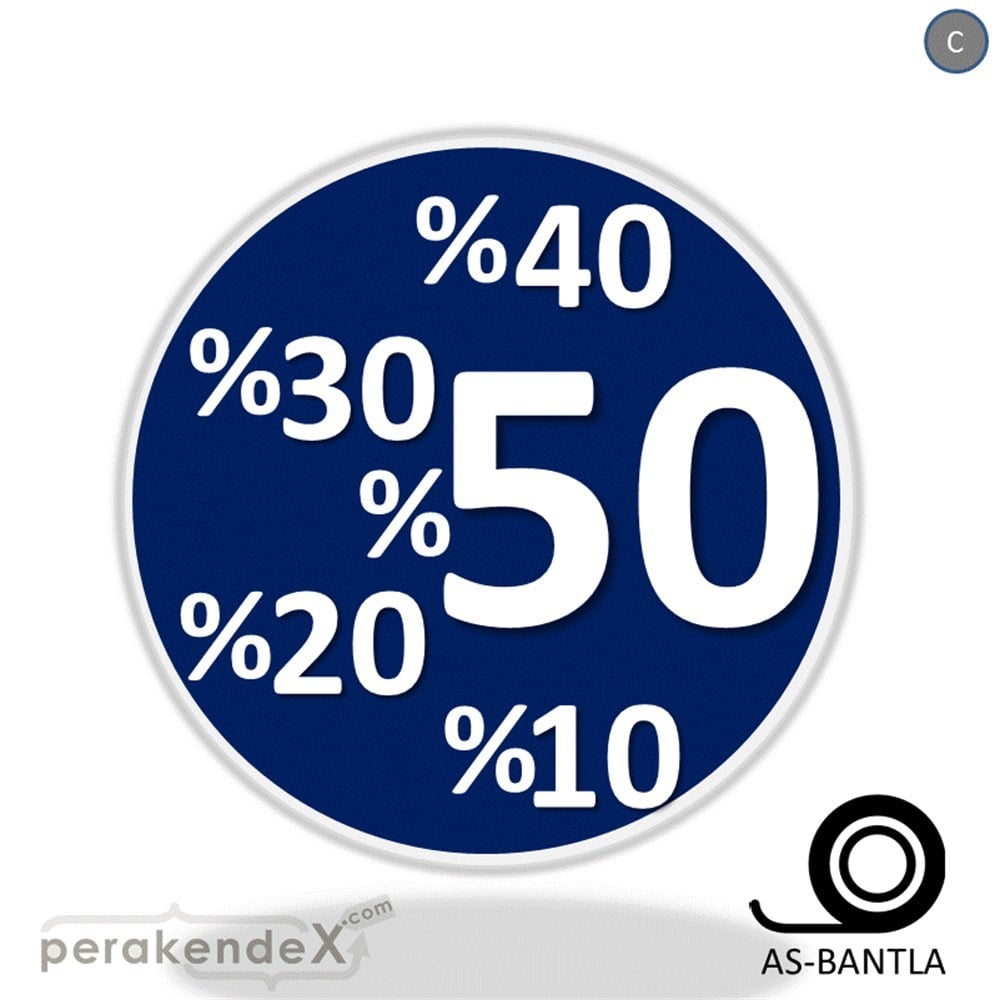 yüzde(50-40-30-20-10) indirim SERT PLASTİK POSTER -oval,tek yön baskı