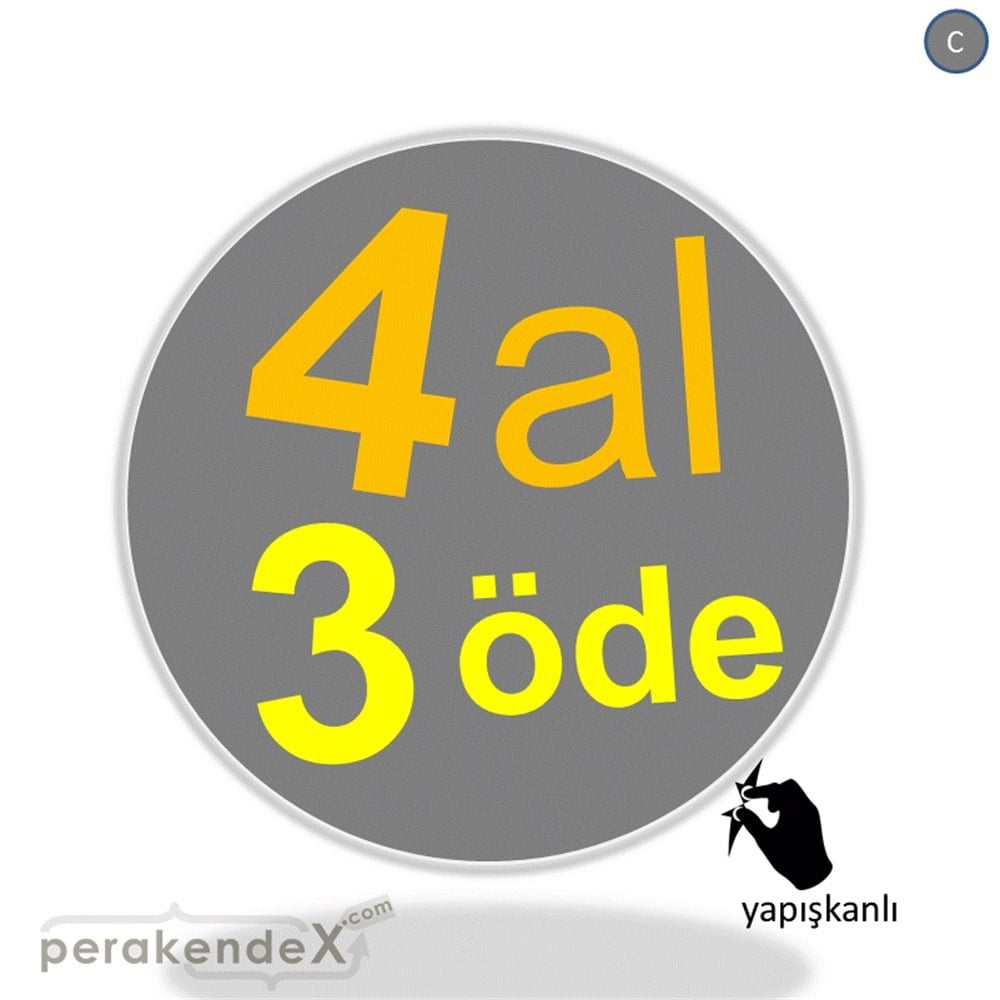 4 al 3 öde CAMA YAPIŞAN FOLYO -oval,tek yön baskı