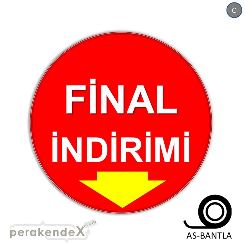 final indirimi SERT PLASTİK POSTER -oval,tek yön baskı