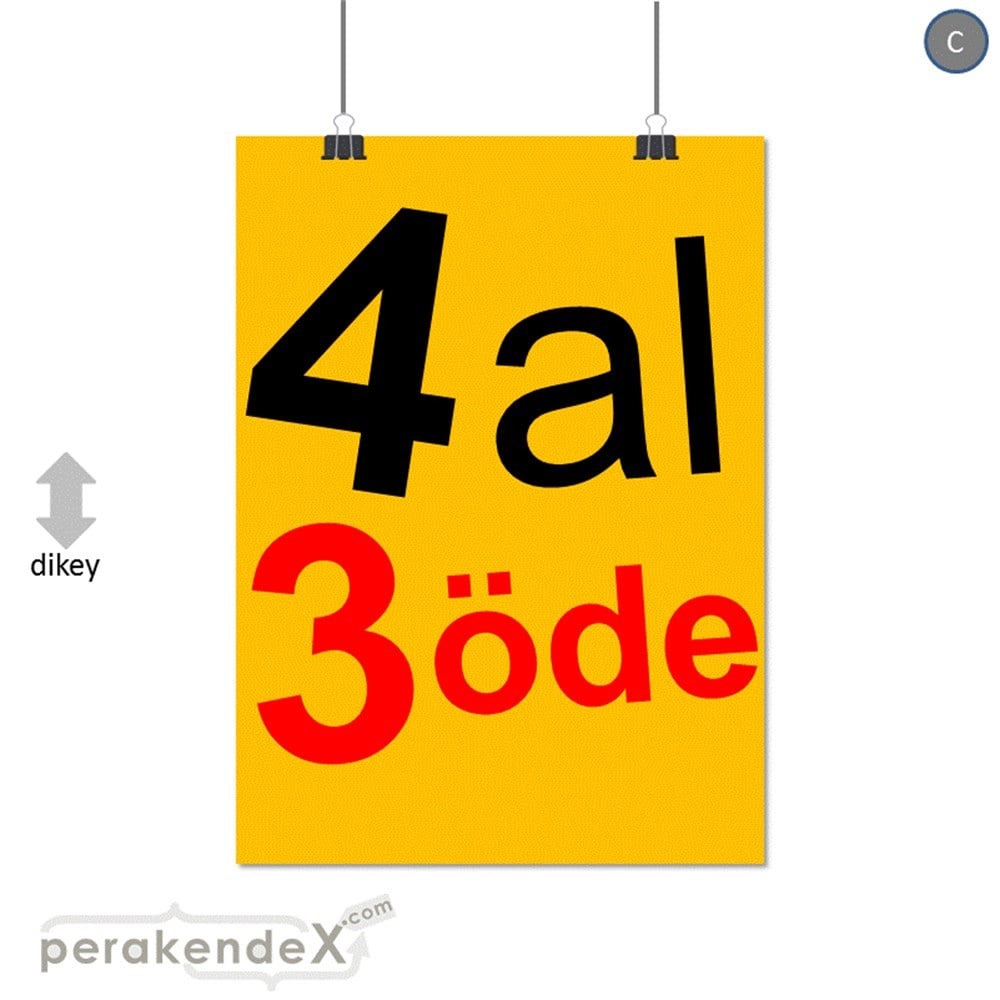 4 al 3 öde SERT PLASTİK POSTER -dikdörtgen,tek yön baskı