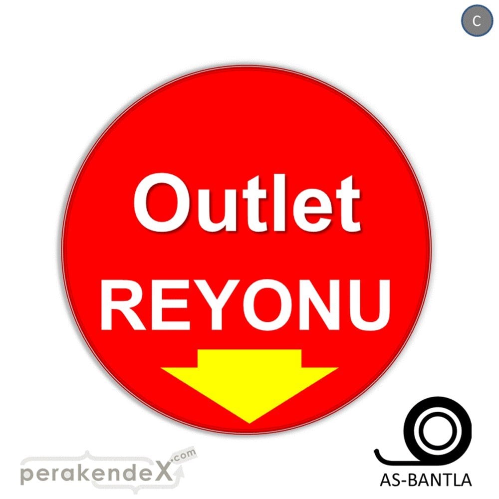 outlet reyonu SERT PLASTİK POSTER -oval,tek yön baskı