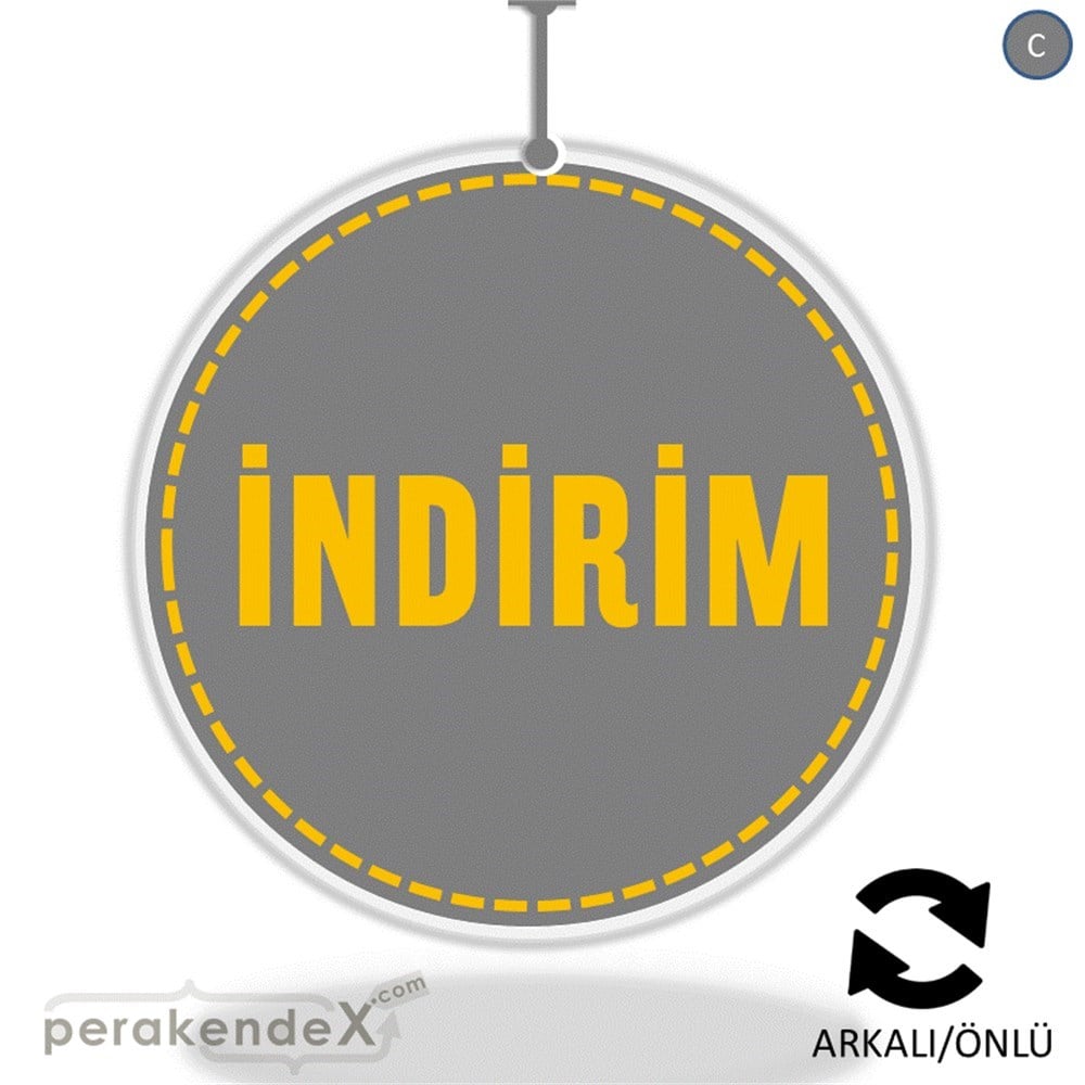 standart indirim DÖNKARTI -oval,çift yön baskı