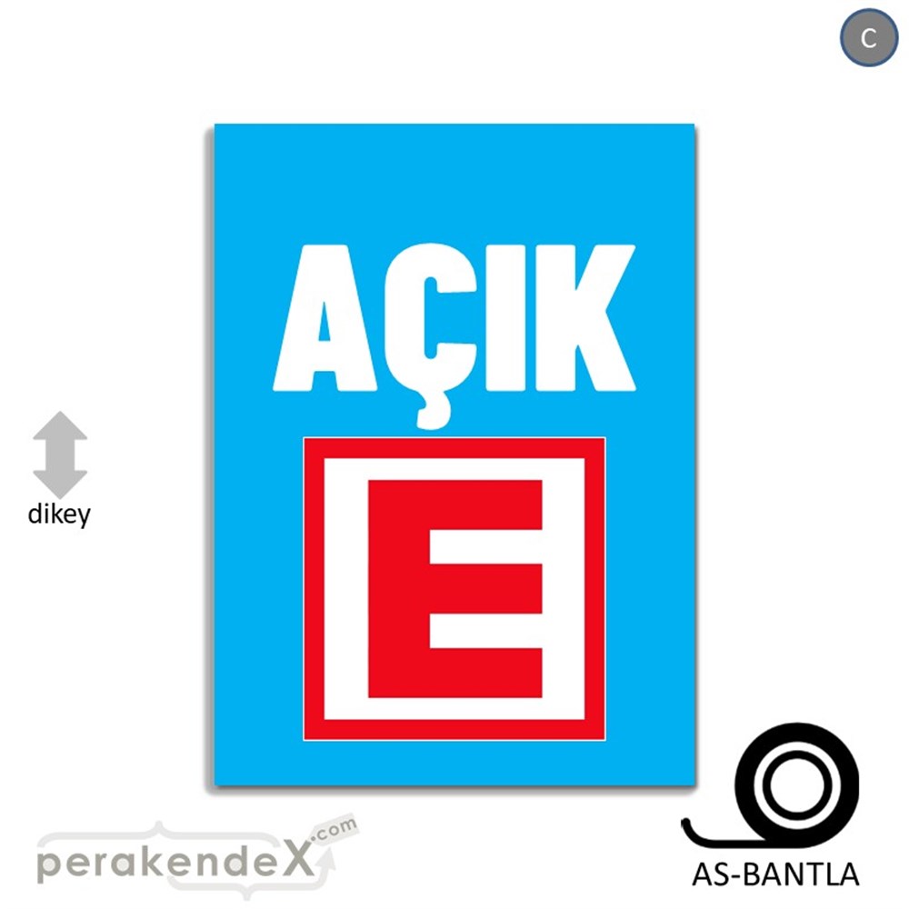 Eczane Açık Yazısı KAĞIT POSTER,  AFİŞ -dikdörtgen,tek yön baskıkağıt poster,  afiş