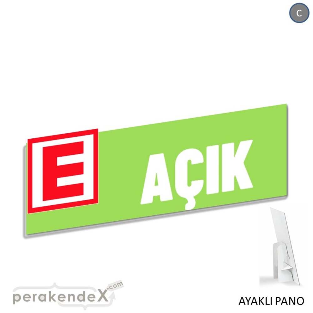 Eczane Açık Yazısı KARTON AYAKLI POSTER,  PANO (BANNER) -dikdörtgen,tek yön baskıkarton ayaklı poster,  pano