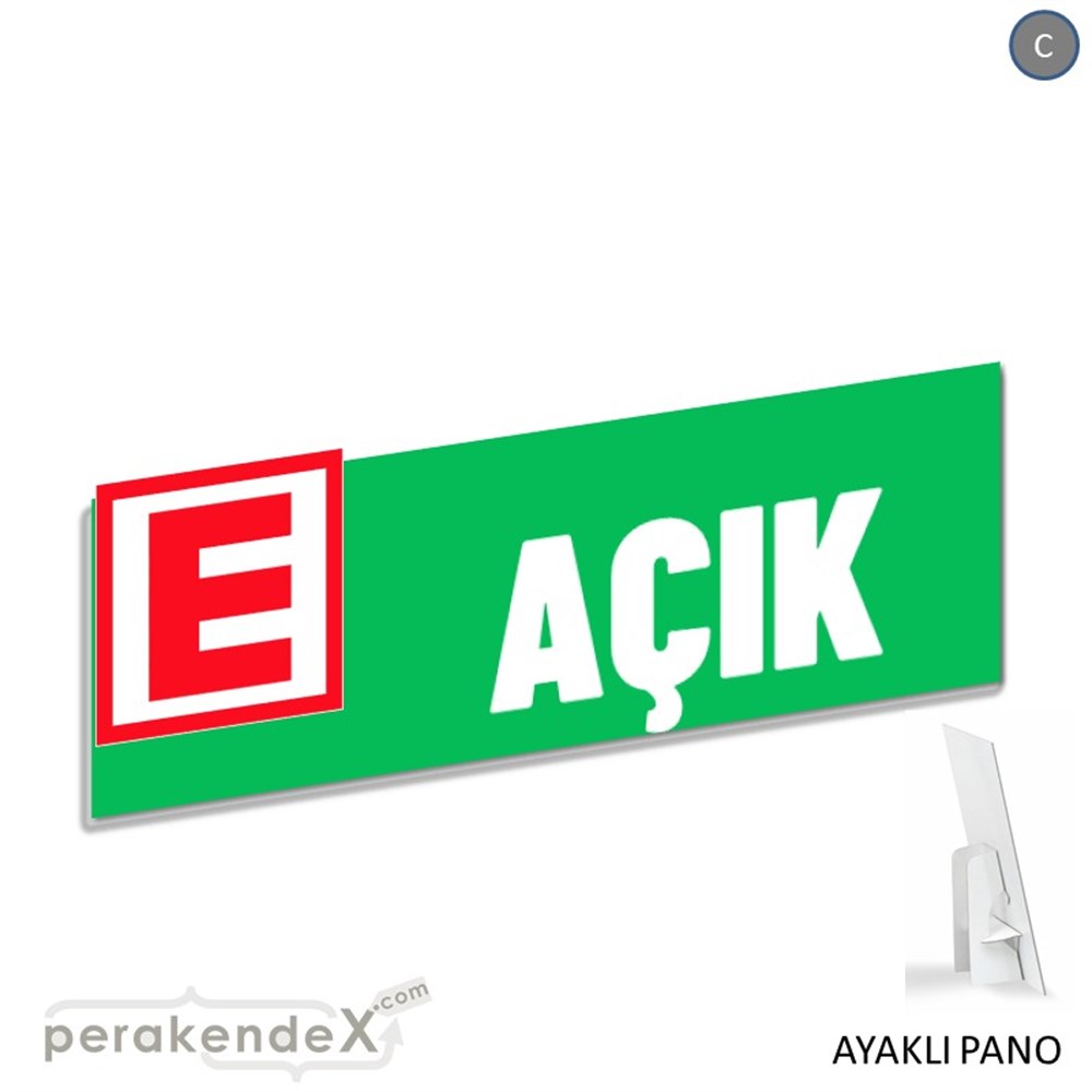Eczane Açık Yazısı KARTON AYAKLI POSTER,  PANO (BANNER) -dikdörtgen,tek yön baskıkarton ayaklı poster,  pano