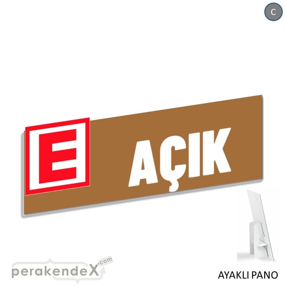 Eczane Açık Yazısı KARTON AYAKLI POSTER,  PANO (BANNER) -dikdörtgen,tek yön baskıkarton ayaklı poster,  pano