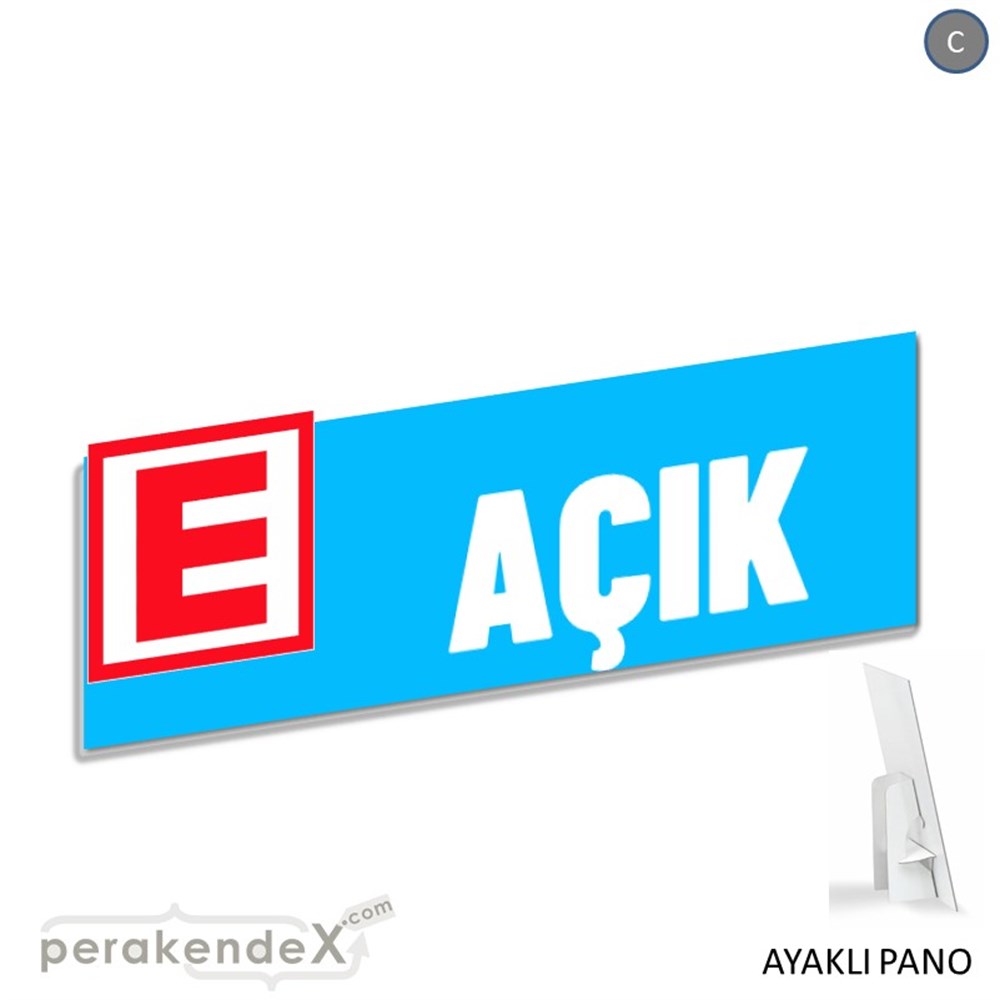 Eczane Açık Yazısı KARTON AYAKLI POSTER,  PANO (BANNER) -dikdörtgen,tek yön baskıkarton ayaklı poster,  pano