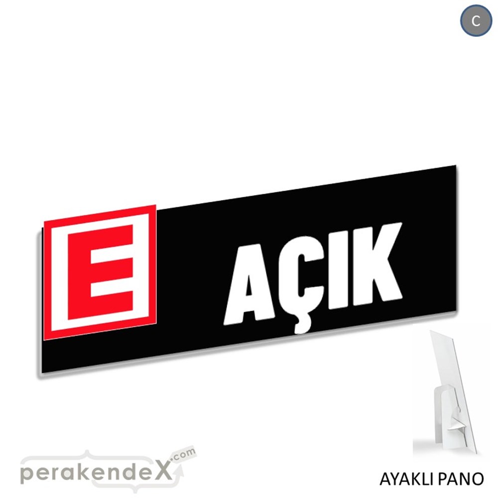 Eczane Açık Yazısı KARTON AYAKLI POSTER,  PANO (BANNER) -dikdörtgen,tek yön baskıkarton ayaklı poster,  pano