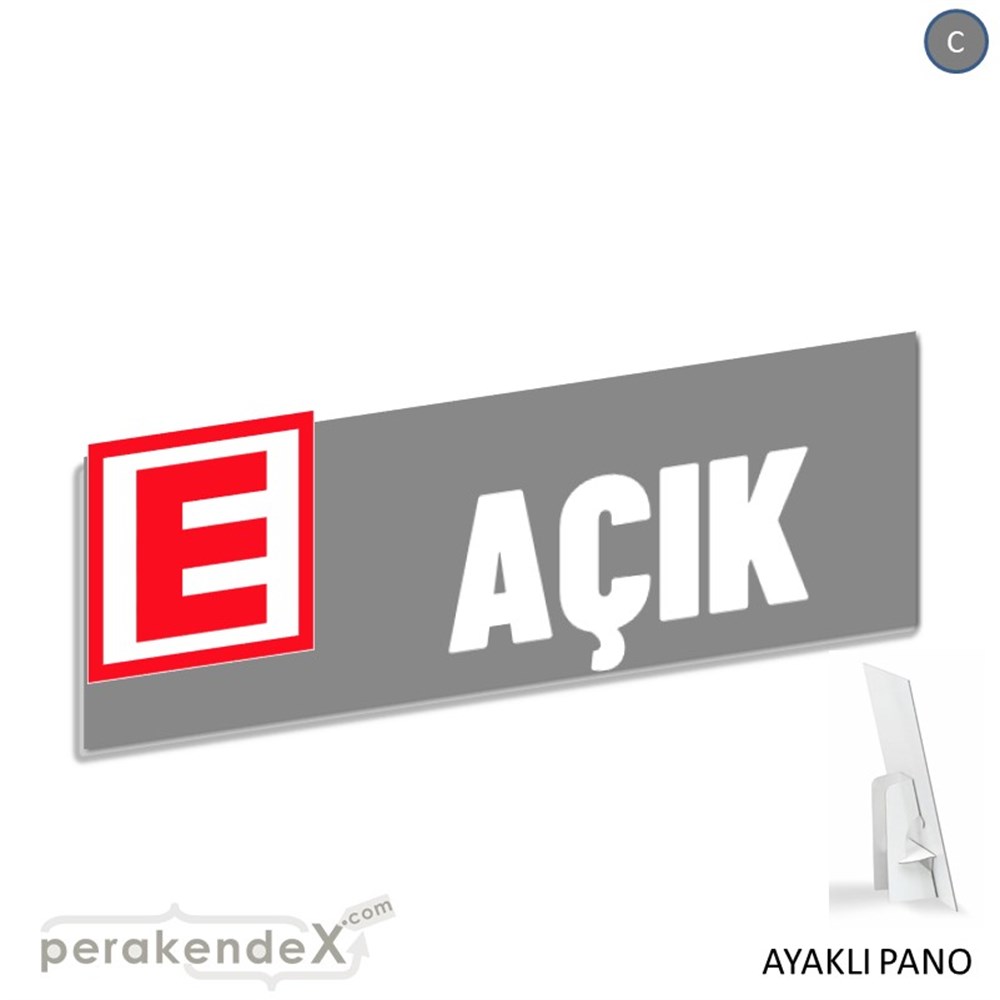 Eczane Açık Yazısı KARTON AYAKLI POSTER,  PANO (BANNER) -dikdörtgen,tek yön baskıkarton ayaklı poster,  pano
