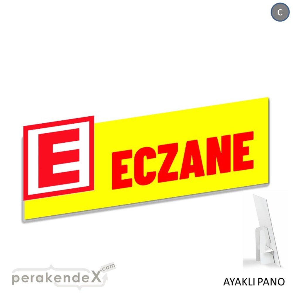Eczane Yazısı KARTON AYAKLI POSTER,  PANO (BANNER) -dikdörtgen,tek yön baskıkarton ayaklı poster,  pano