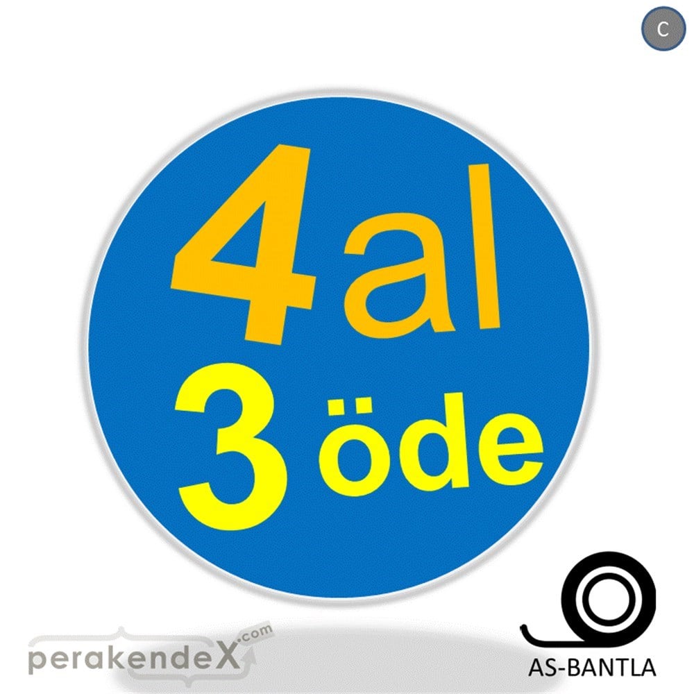 4 al 3 öde SERT PLASTİK POSTER -oval,tek yön baskı